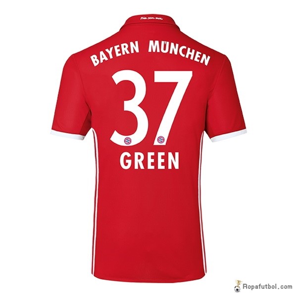 Camiseta Bayern de Múnich Replica Primera Ropa Green 2016/17 Rojo